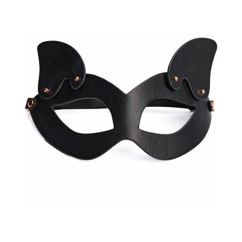 Coquette Pleasure Mask Black with Removable Ears & Adjustable Strap
