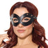 Coquette Pleasure Mask Black with Removable Ears & Adjustable Strap