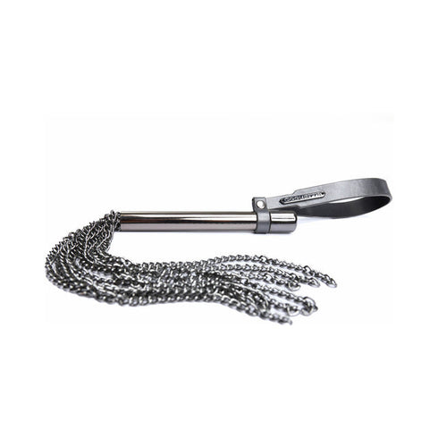 Metal Chain Strands & Vegan Leather Handle