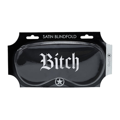 Ouch! Bitch Printed Mask Satin Black (view 3)