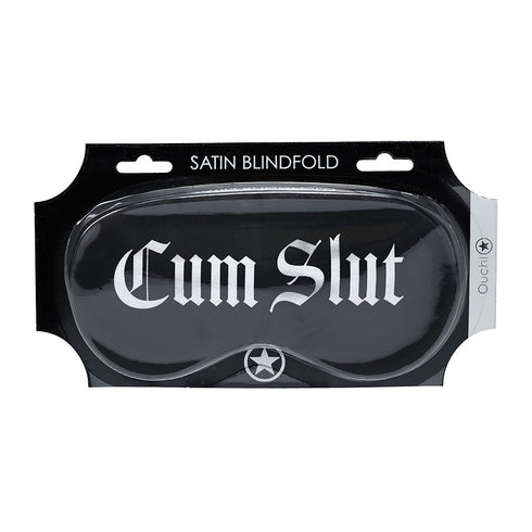 Ouch! Cum Slut Printed Mask Satin Black (view 3)