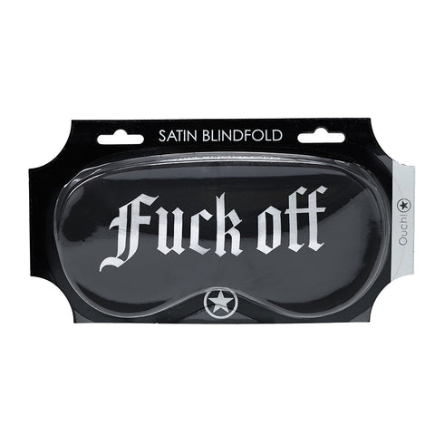 Ouch! Fuck Off Printed Mask Satin Black (view 3)