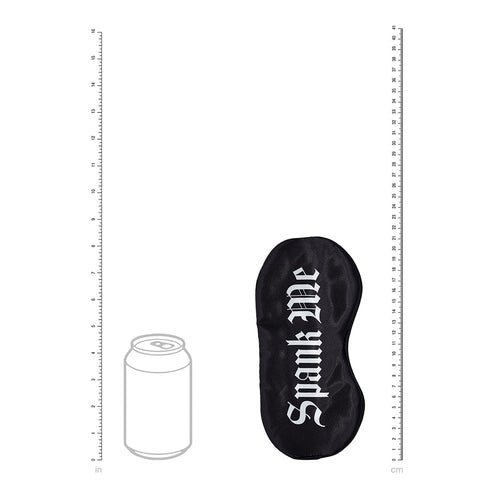 Ouch! Spank Me Printed Mask Satin Black (view 4)