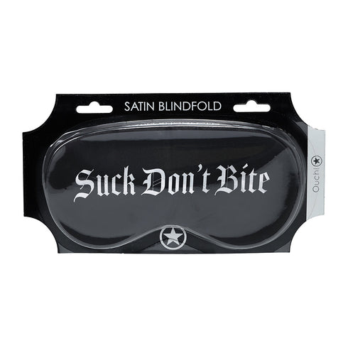 Ouch! Suck Don't Bite Printed Mask Satin Black (view 3)