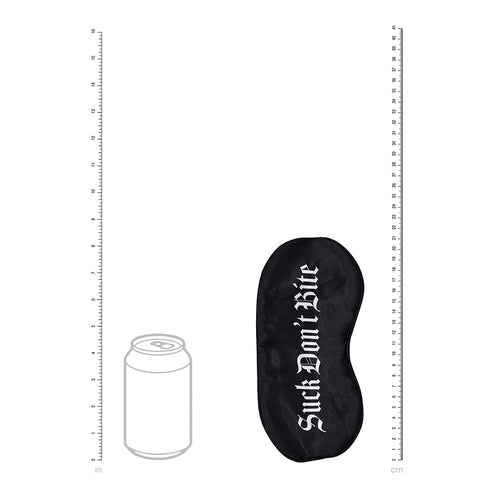 Ouch! Suck Don't Bite Printed Mask Satin Black (view 4)