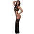 Magic Silk Black Cherry Plunge Top with Removable Chaps & Cheeky Panty Set