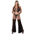 Magic Silk Black Cherry Plunge Top with Removable Chaps & Cheeky Panty Set