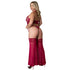 Magic Silk Black Cherry Plunge Top with Removable Chaps & Cheeky Panty Set