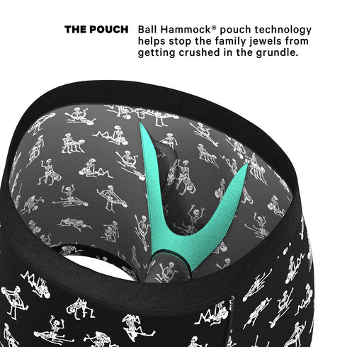 Shinesty The Bare Back Bones Glow-in-the-Dark Skeletons Ball Hammock Pouch Underwear with Fly 5XL (view 5)