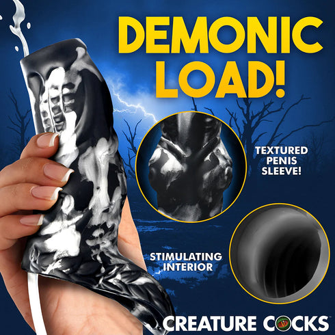 Creature Cocks Night Prowler Squirting Silicone Penis Enhancer Silver