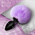 Tailz Fluffy Bunny Tail Silicone Plug Purple (view 5)