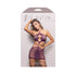 Fantasy Lingerie Vixen Focus On Me Cut-Out Halter Dress Purple Wisteria