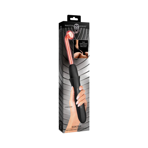 Master Series Elektra Rechargeable E-Stim Wand Black