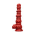 Tentra Rengol Studded Demon Thrusting Dildo Red (view 4)