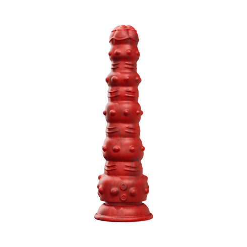 Tentra Rengol Studded Demon Thrusting Dildo Red (view 6)