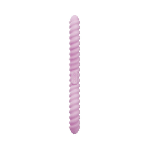 Tentra Cor Unicorn Horn Double-Ended Vibrating Dildo Pink (view 2)
