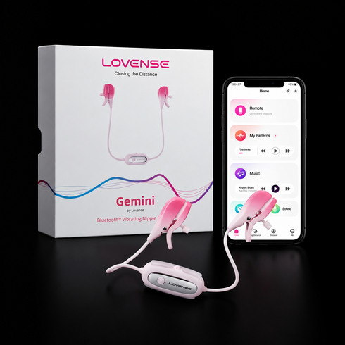 Lovense Gemini Bluetooth Rechargeable Vibrating Nipple Clamps