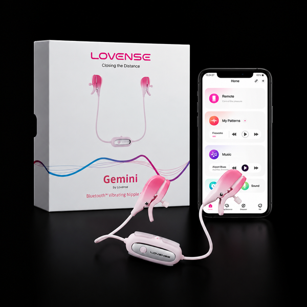 Lovense Gemini Bluetooth Rechargeable Vibrating Nipple Clamps