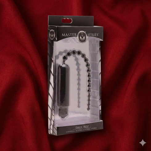 Master Series Dark Rod Vibrating Beaded Silicone Sound