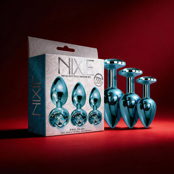 Nixie Metal Butt Plug Trainer Set 3-Piece Metallic