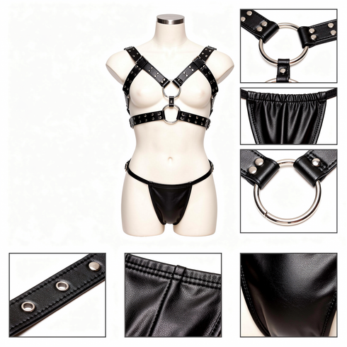 Male Power Leather Gemini Black OS