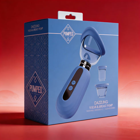 Pumped Dazzling Automatic Rechargeable Vulva & Breast Pump Blue