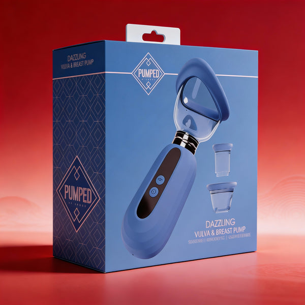 Pumped Dazzling Automatic Rechargeable Vulva & Breast Pump Blue