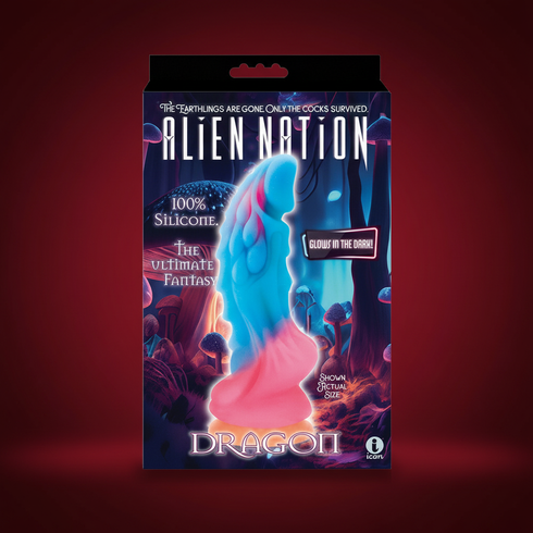 AlienNation Dragon 9 inch Silicone Glow in the Dark Dildo