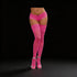 Dreamgirl Neon Pink Sheer Thigh-High Stockings With Silicone Lace Top Pink OS