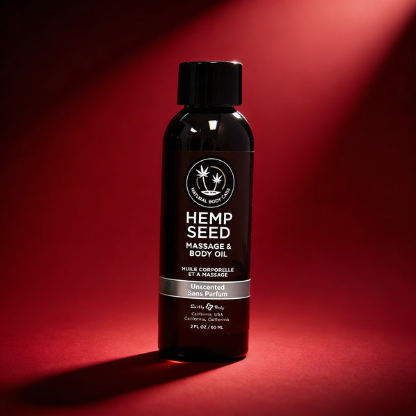 Hemp Massage Oil - Natural Body Oil for Sensual Massage | Unscented 2oz