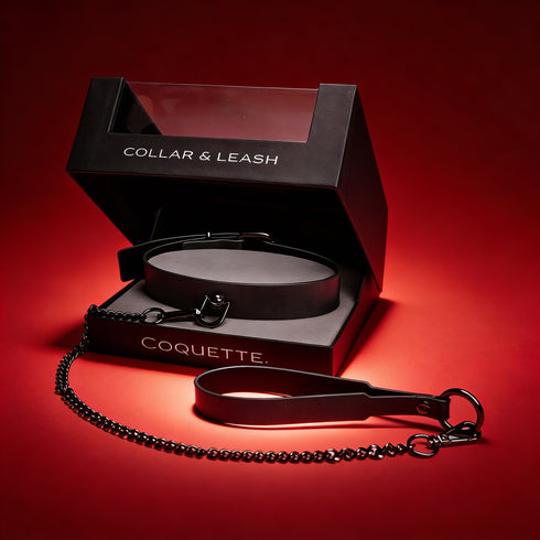Coquette Pleasure Collar & Leash Grey