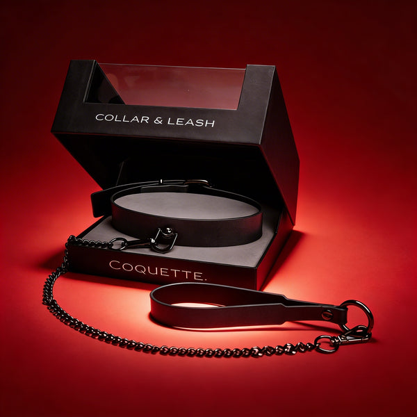 Coquette Pleasure Collar & Leash Grey