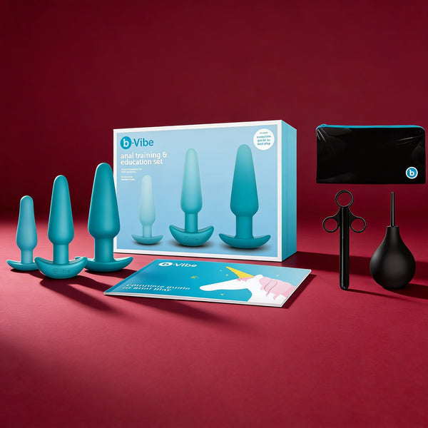 b-Vibe 7-Piece Anal Training & Education Set Teal