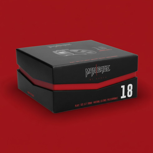 Shots ManCage Model 18 Adjustable 3.5 in. Silicone Ballsplitter Cock Cage