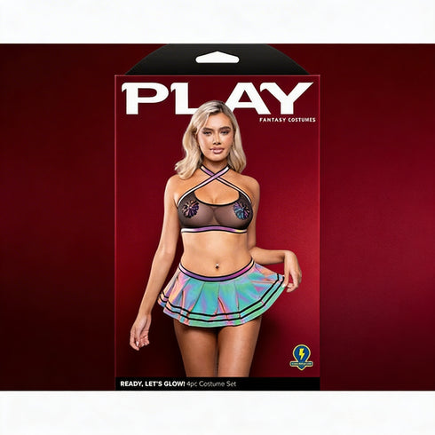 Fantasy Lingerie Play Ready, Let's Glow! 5-Piece Costume Set