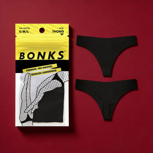 Bonks Black Magic Seamless Thong O/S
