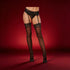 Dreamgirl Sheer Nylon Thigh-High Stockings With Lace Top Black OS