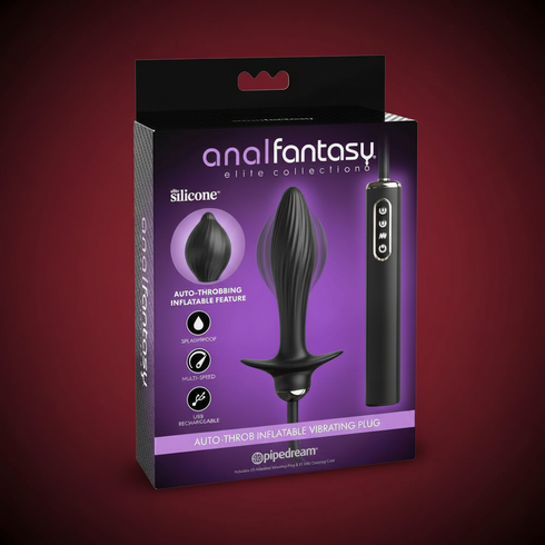 Anal Fantasy Elite Collection Auto-Throb Inflatable Vibrating Plug Black