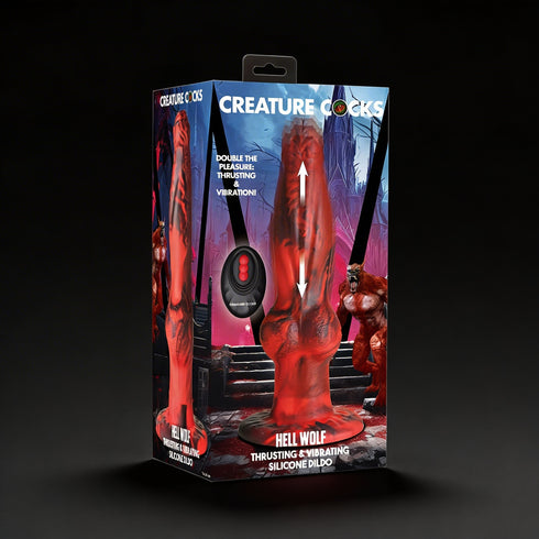Creature Cocks Hell Wolf Thrusting & Vibrating Silicone Dildo