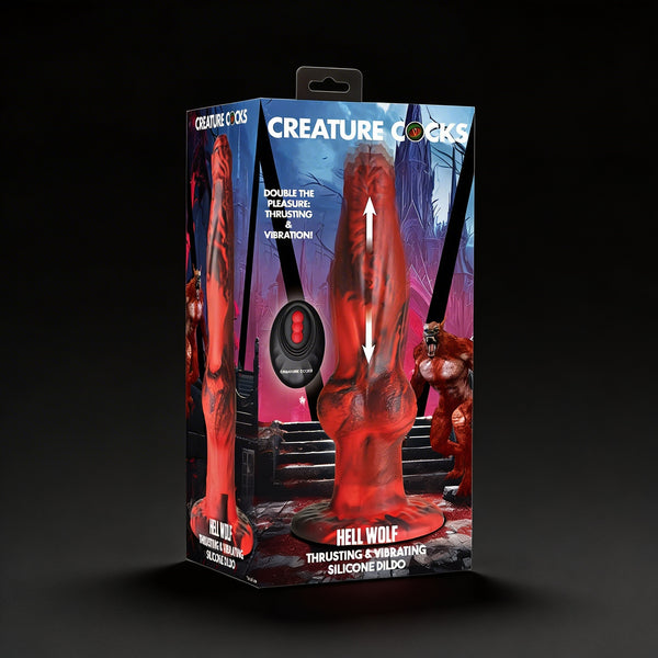 Creature Cocks Hell Wolf Thrusting & Vibrating Silicone Dildo