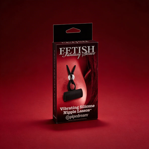 Fetish Fantasy Series Limited Edition Vibrating Silicone Nipple Lassos Black