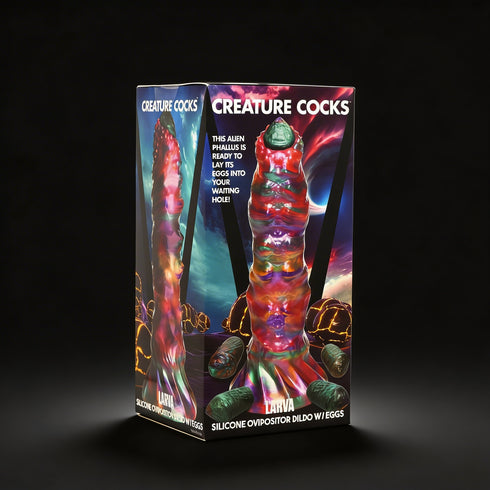 Creature Cocks Larva Silicone Ovipositor Dildo with Eggs