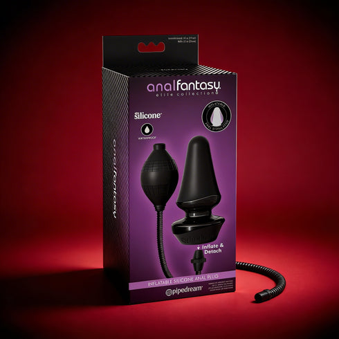 Anal Fantasy Elite Collection Inflatable Silicone Anal Plug Black