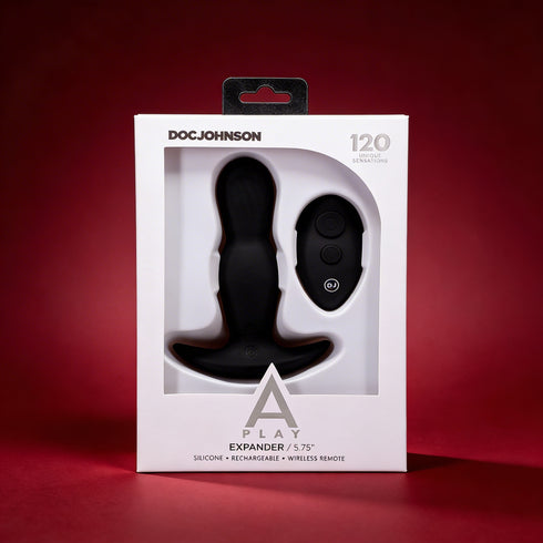A-Play EXPANDER Rechargeable Silicone Anal Plug with Remote Black