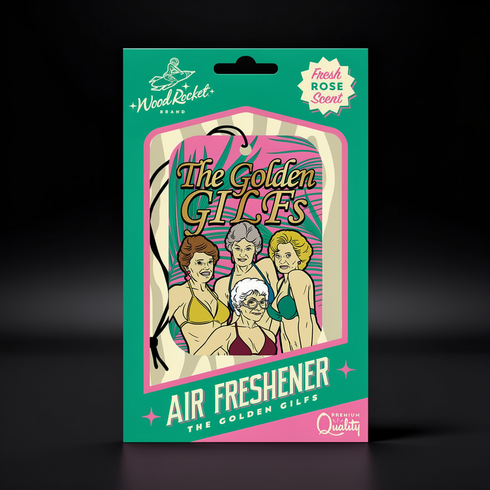 Wood Rocket Air Freshener Golden GILFS