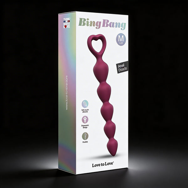 Love to Love Bing Bang Silicone Anal Beads Prune Medium