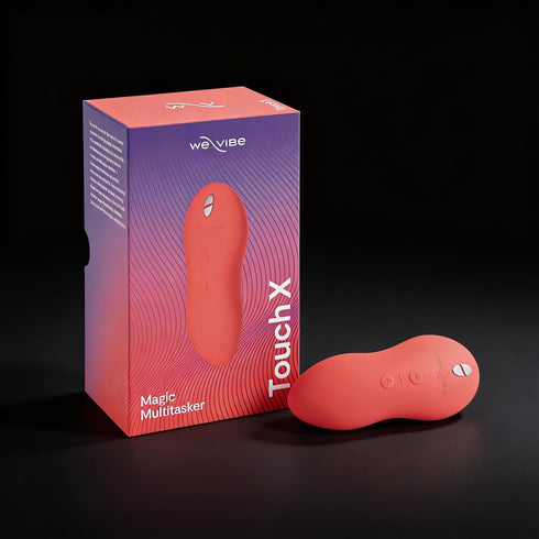 We-Vibe Touch X Rechargeable Silicone Lay-On Vibrator & Massager Crave Coral