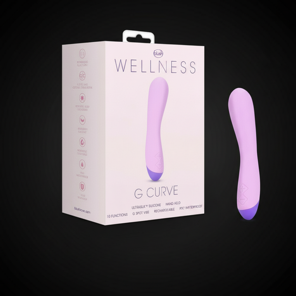 Wellness G Curve Rechargeable Silicone G-Spot Vibrator Purple