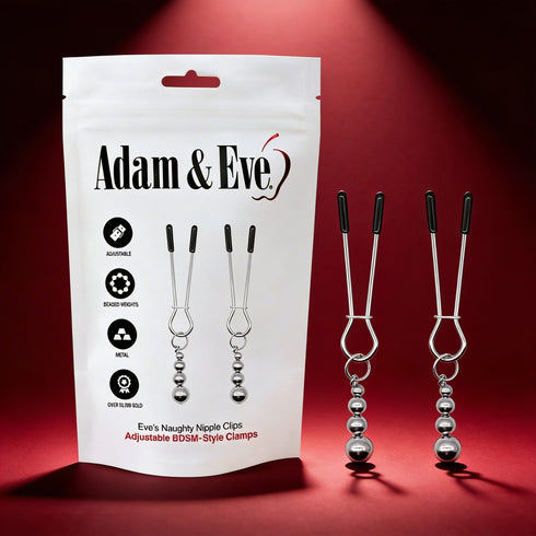 Adam & Eve Eve's Naughty Nipple Clips (Bag Packaging)