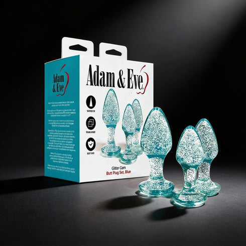 Adam & Eve Glitter Gem Butt Plug Set